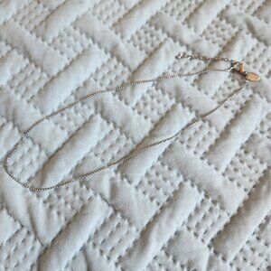 Origami Owl Silver Dainty Faceted Ball Chain Necklace